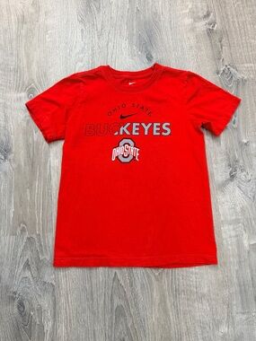 Nike Red Ohio State 'Buckeyes' Graphic Tee for Kids